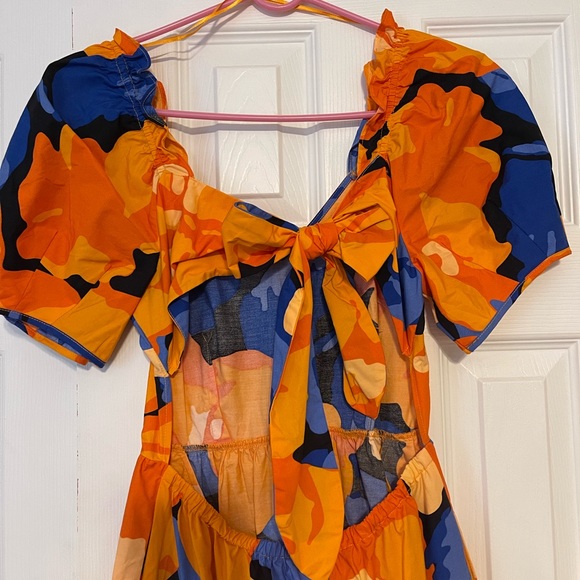 Tabitha Brown x Target MIDI Tie back puff Sleeve Dress NWOT Size 4 - Picture 4 of 5